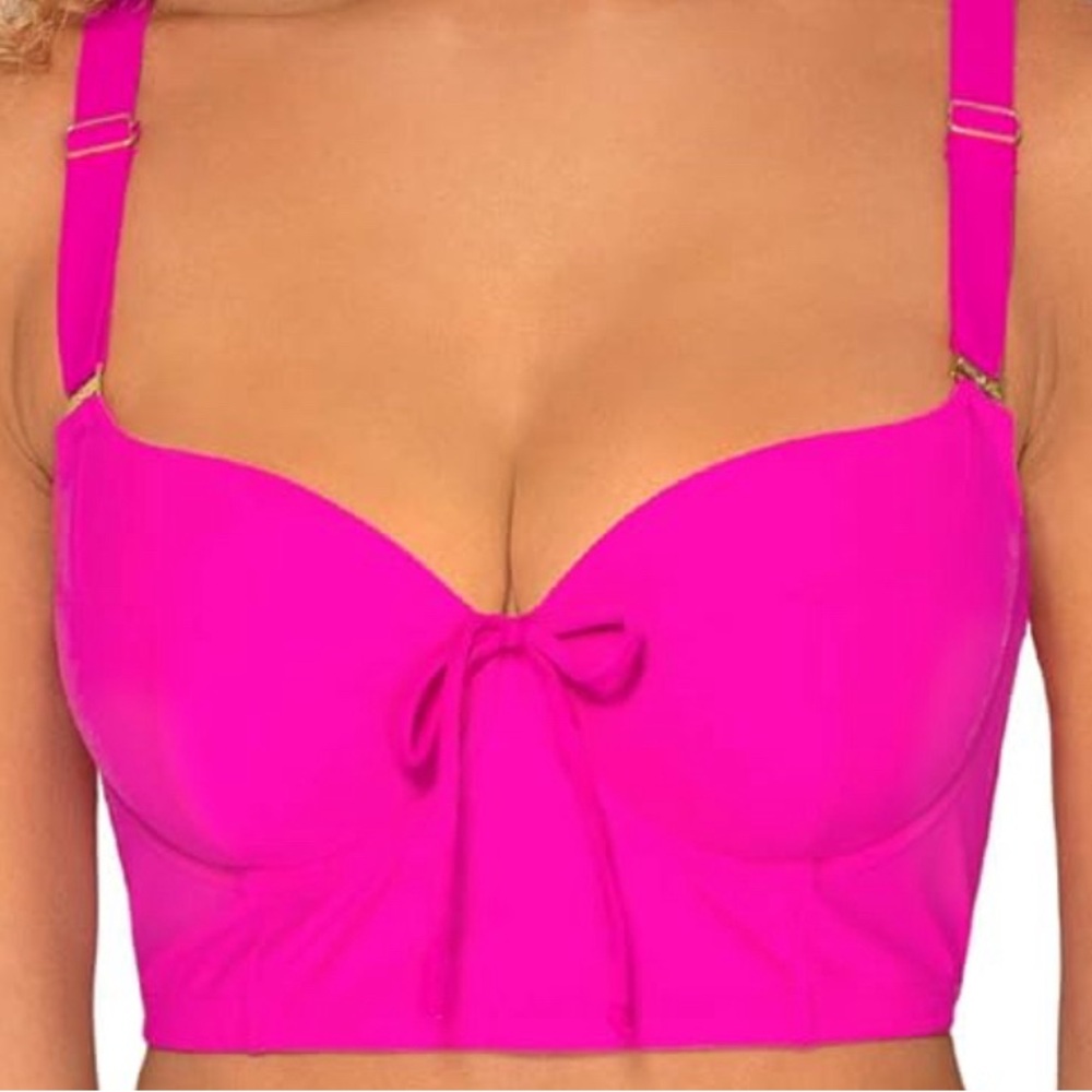 Swim top-hot pink 38DD